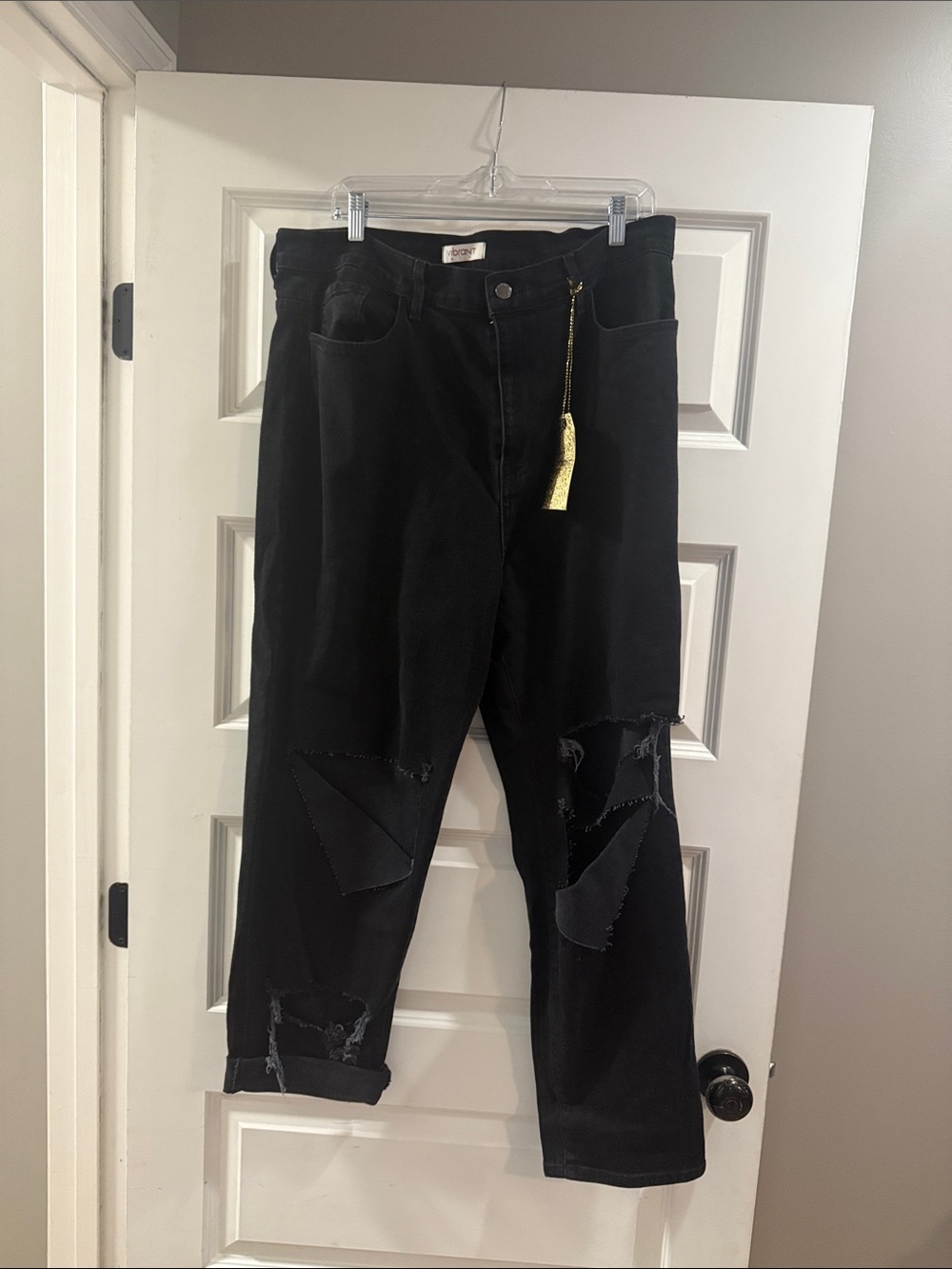 Black Women's Distressed Ripped Jeans
